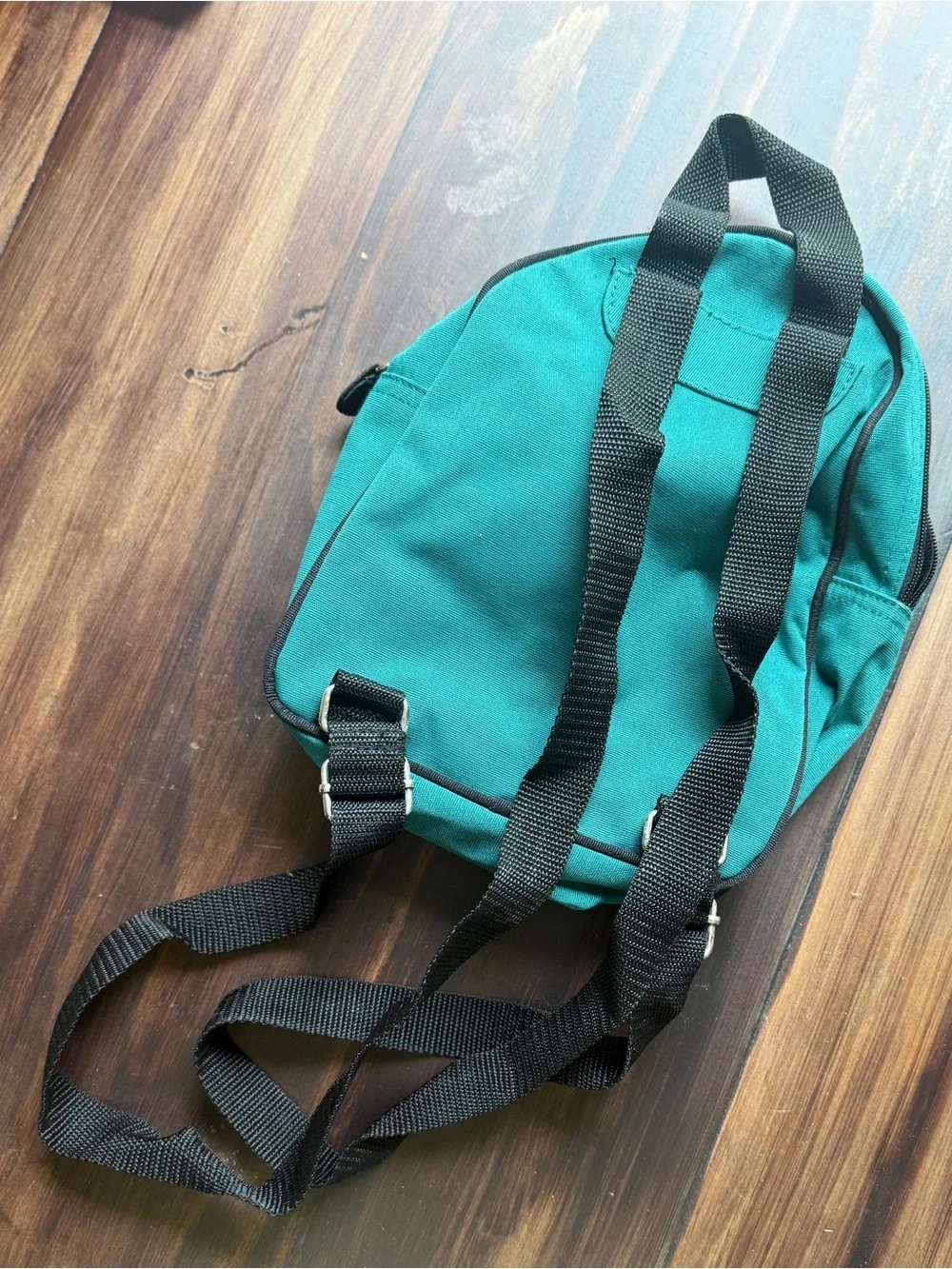 Disney Kids Backpack Teal Green Plaid with Winnie the Pooh Patch